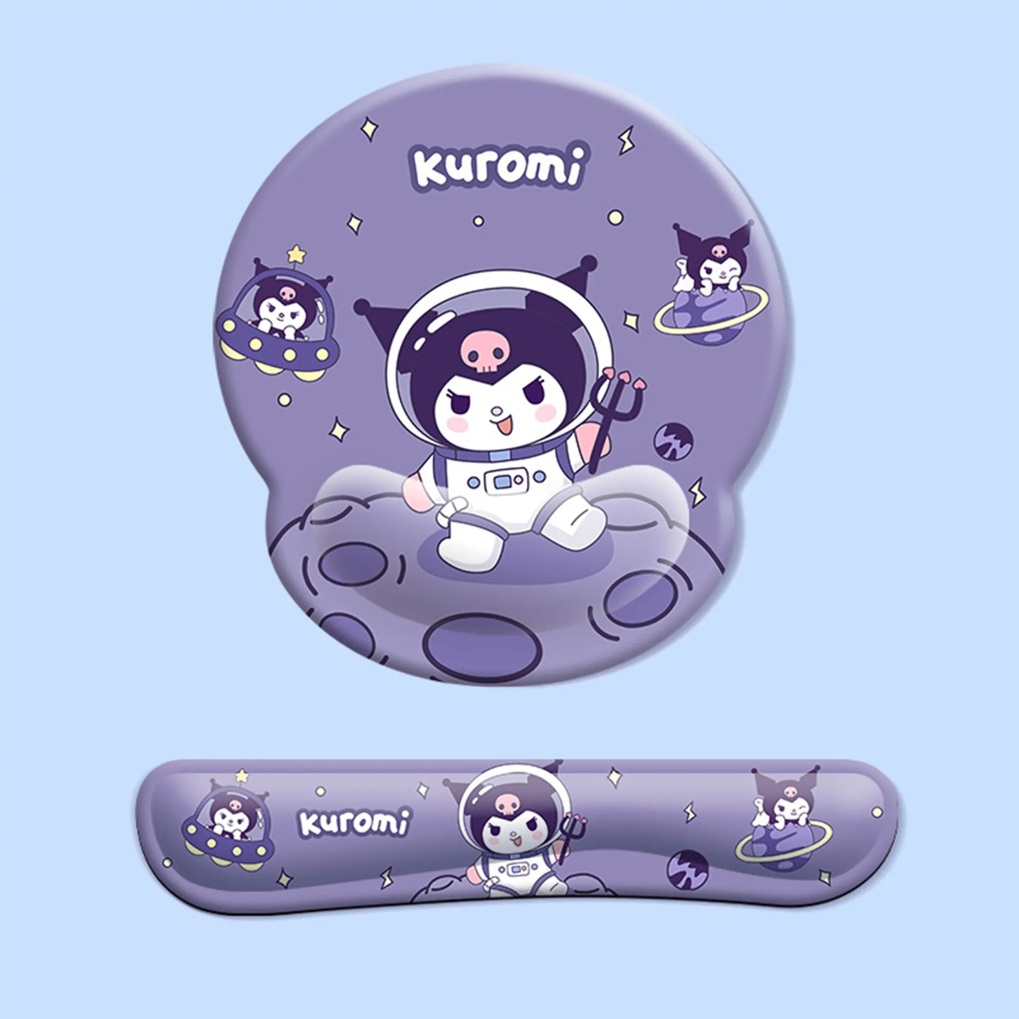 Ergonomic Two Piece Rubber Wrist Rest Mouse Pad Set 22