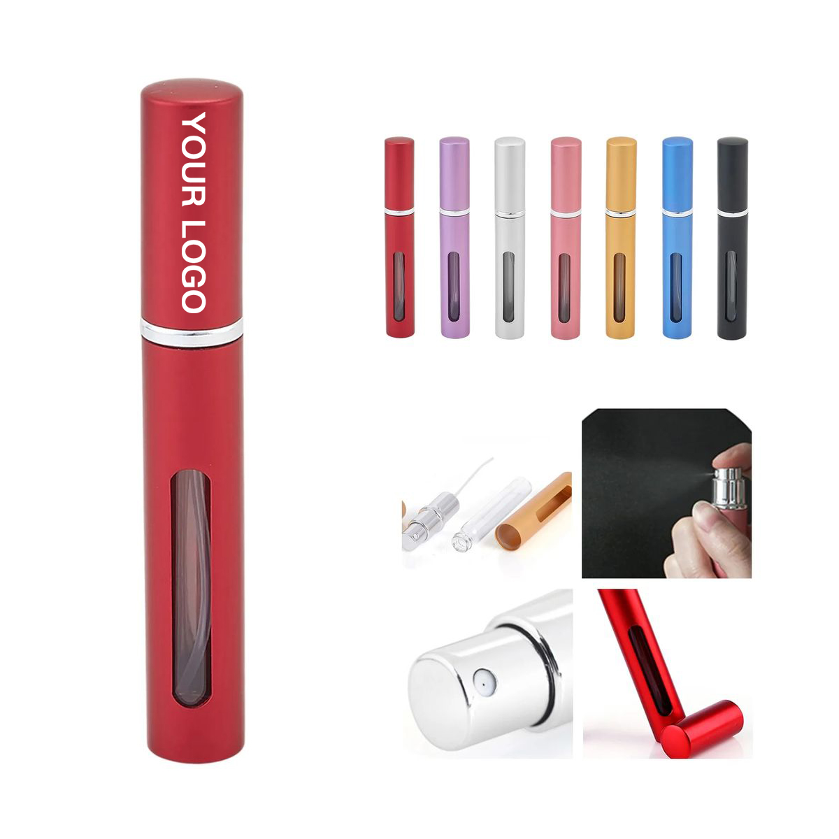 Aluminum Travel Spray Bottle 5ML 8