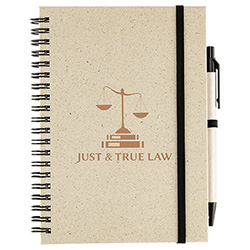 Prairie Fragrant Grass Recycled Spiral Notebook with Pen 26