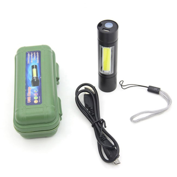 Mini Rechargeable Cob Torch Zoom LED Flashlight 2