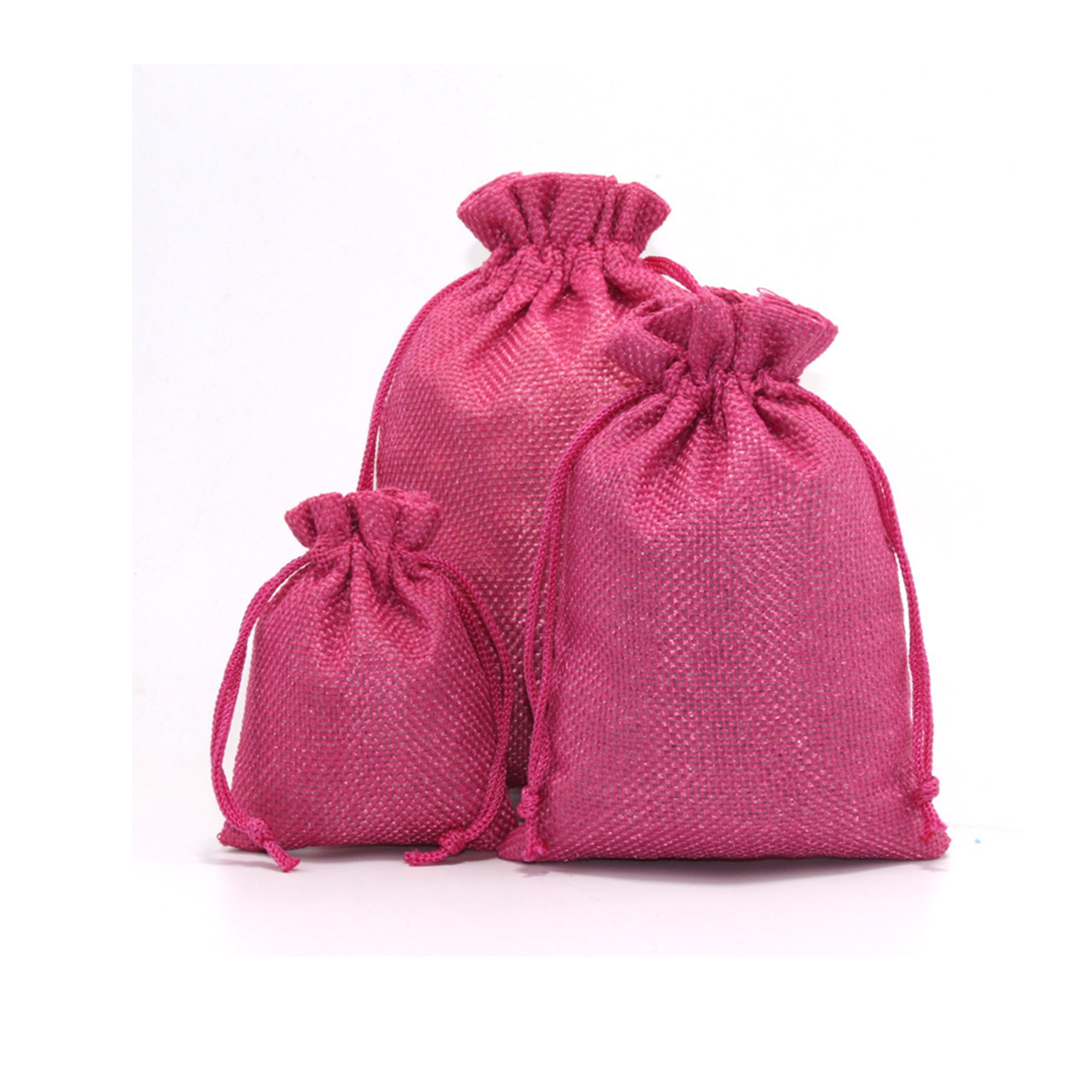 Nylon Linen Drawstring Jewelry Pouch 8