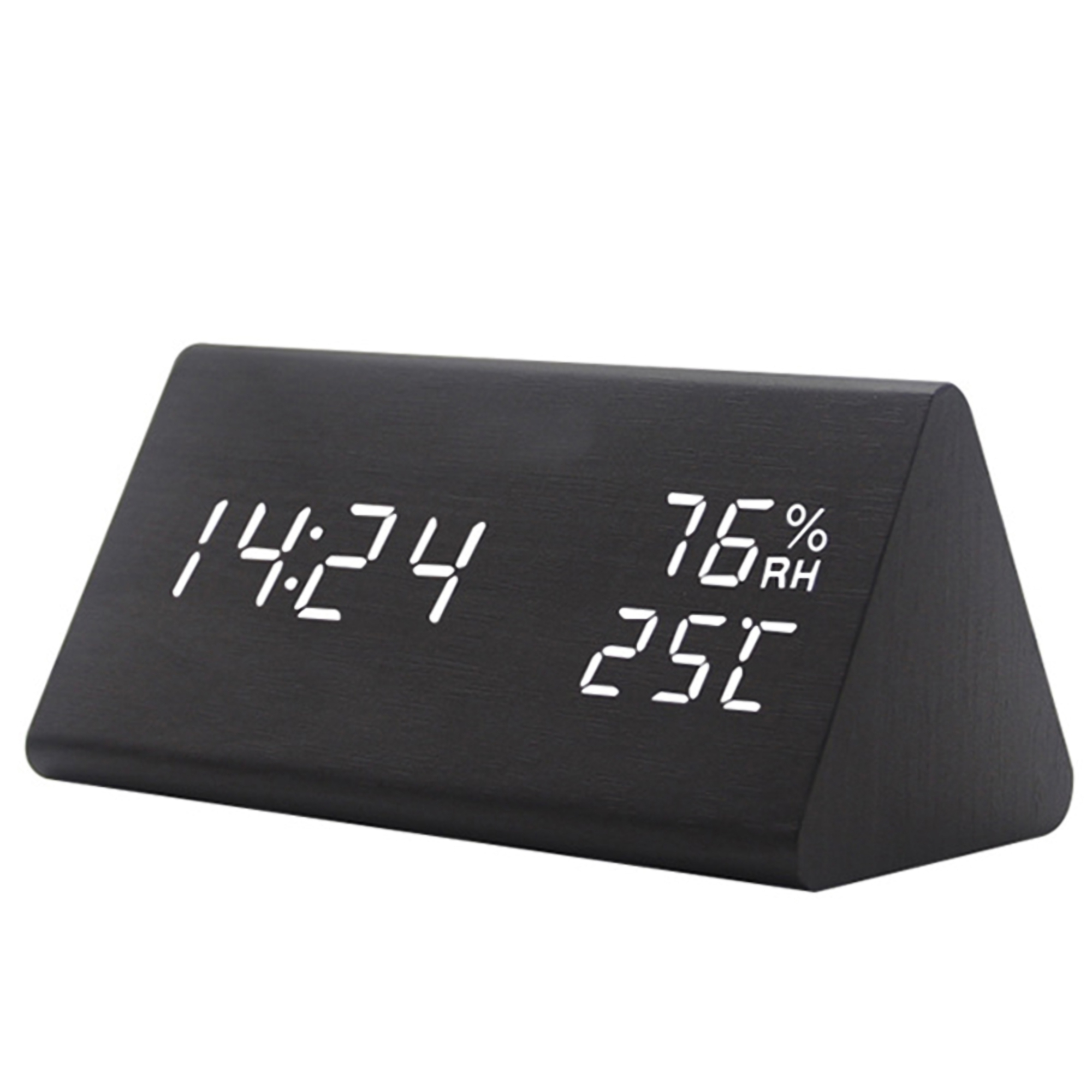 Bedside LED Alarm Clock w/Temperature & Humidity 5