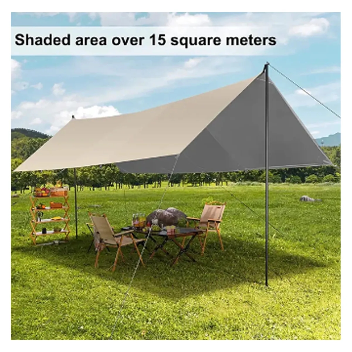 Camping Tent Cloth Lightweight Waterproof Outdoor Sunshade 5