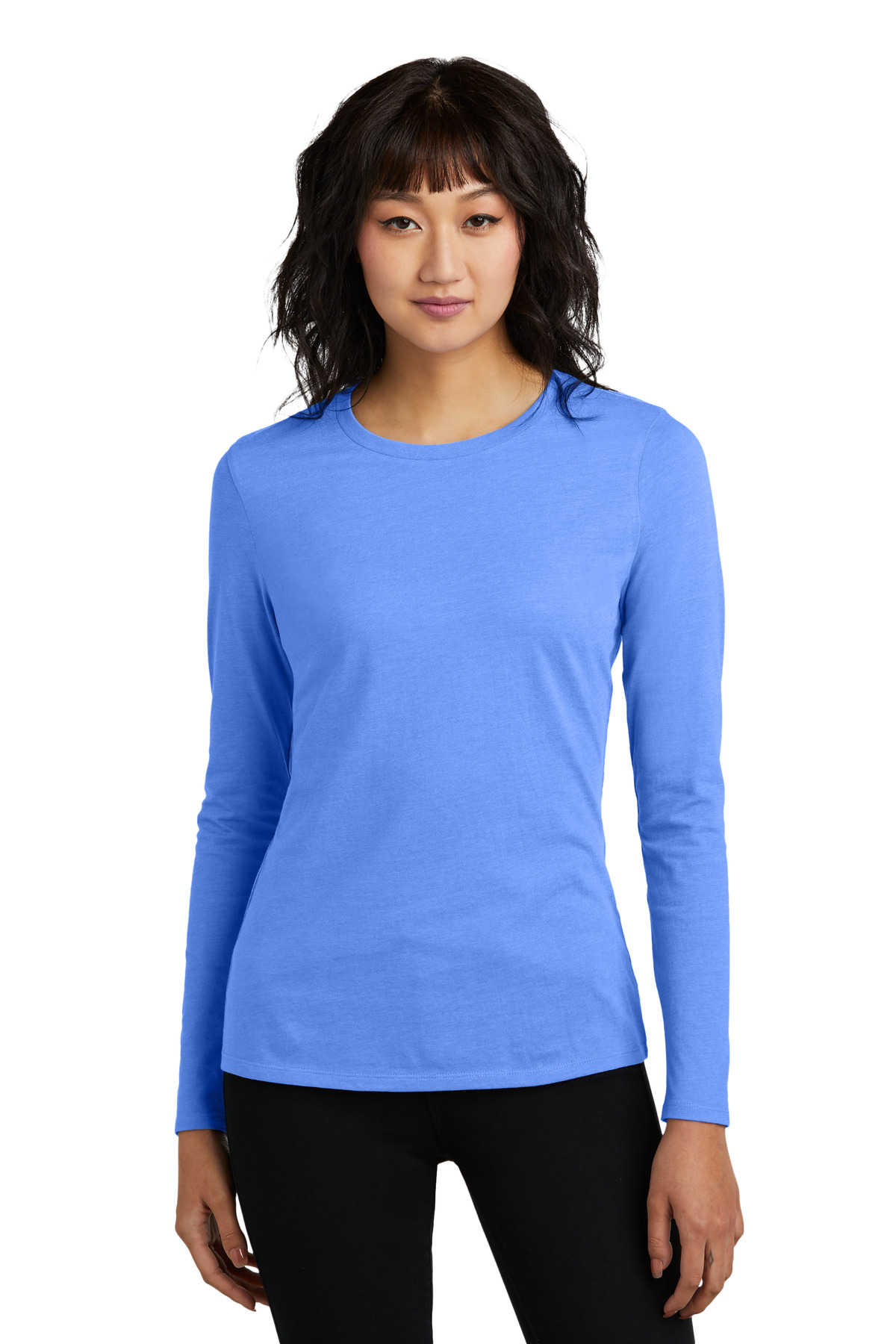 District Women's Perfect Blend CVC Long Sleeve Tee DT110 21