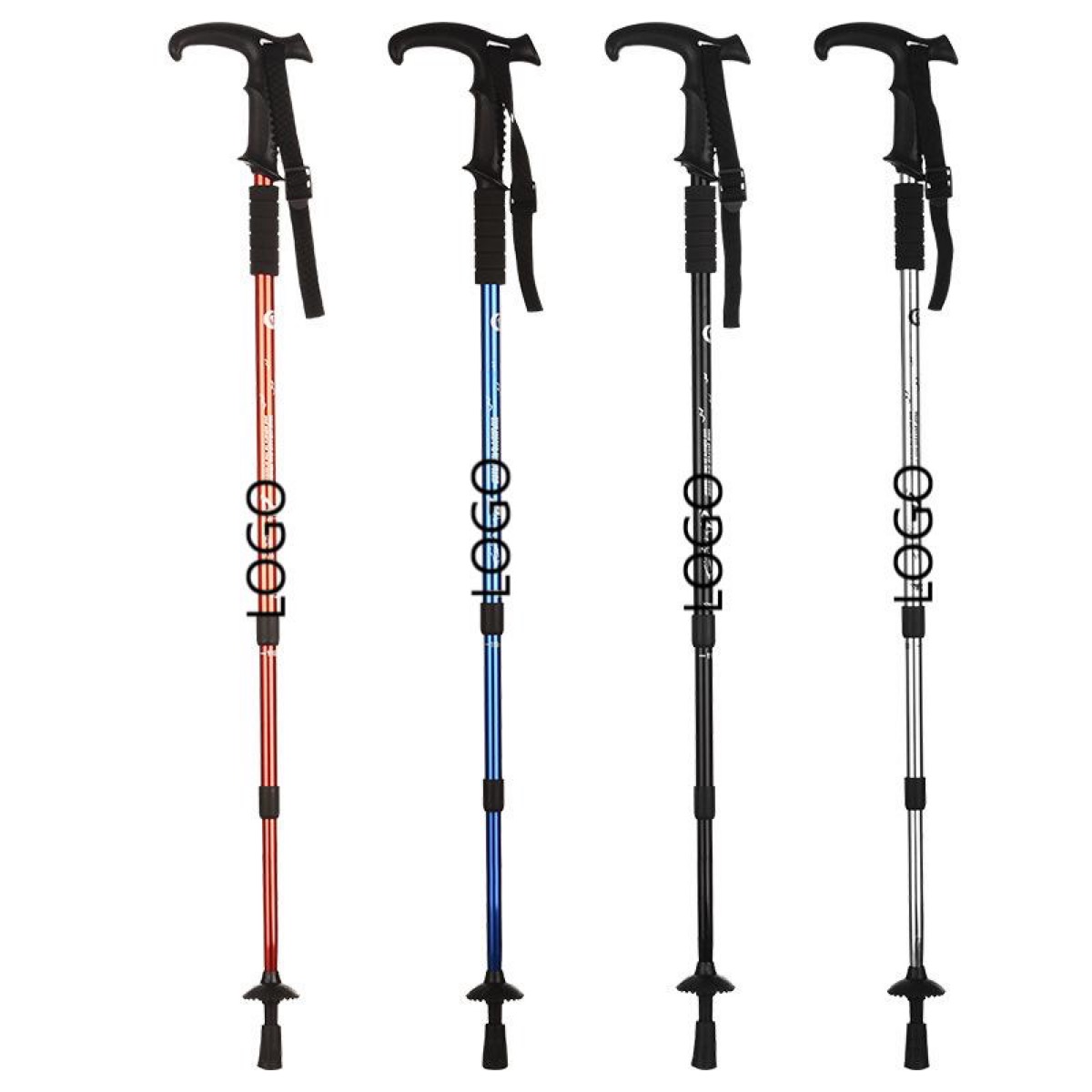 Custom Logo Collapsible Aluminum Trekking Pole 2