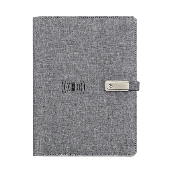 8000 mAh Power Bank Notebook with Wireless Charger 8