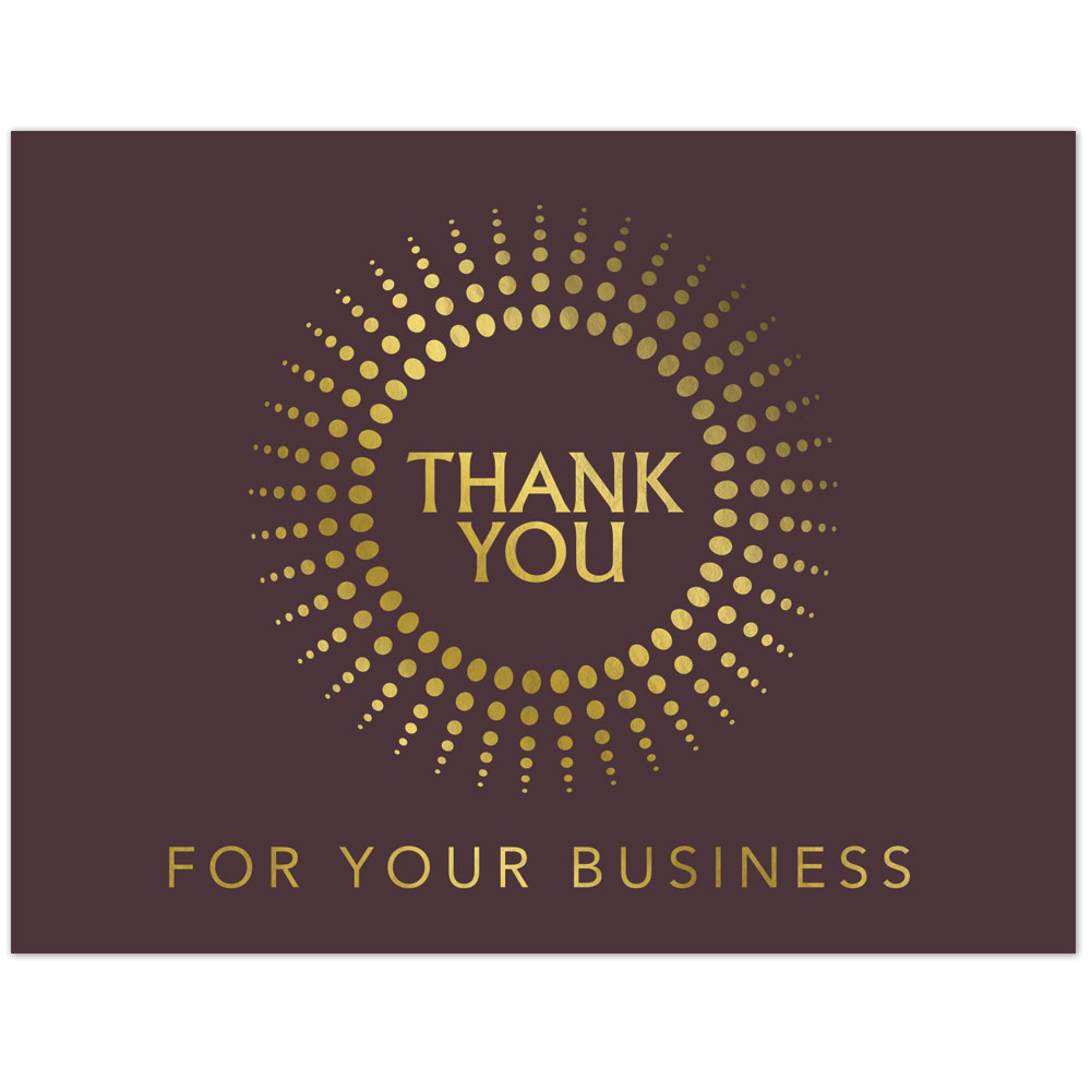 Thank You Burst (Maroon) Greeting Card 3