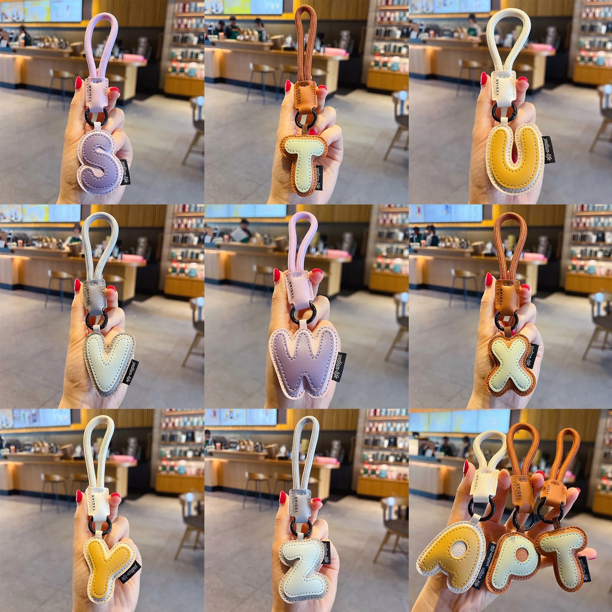 Adorable 26-Alphabet Keychain Pendant Gift 2