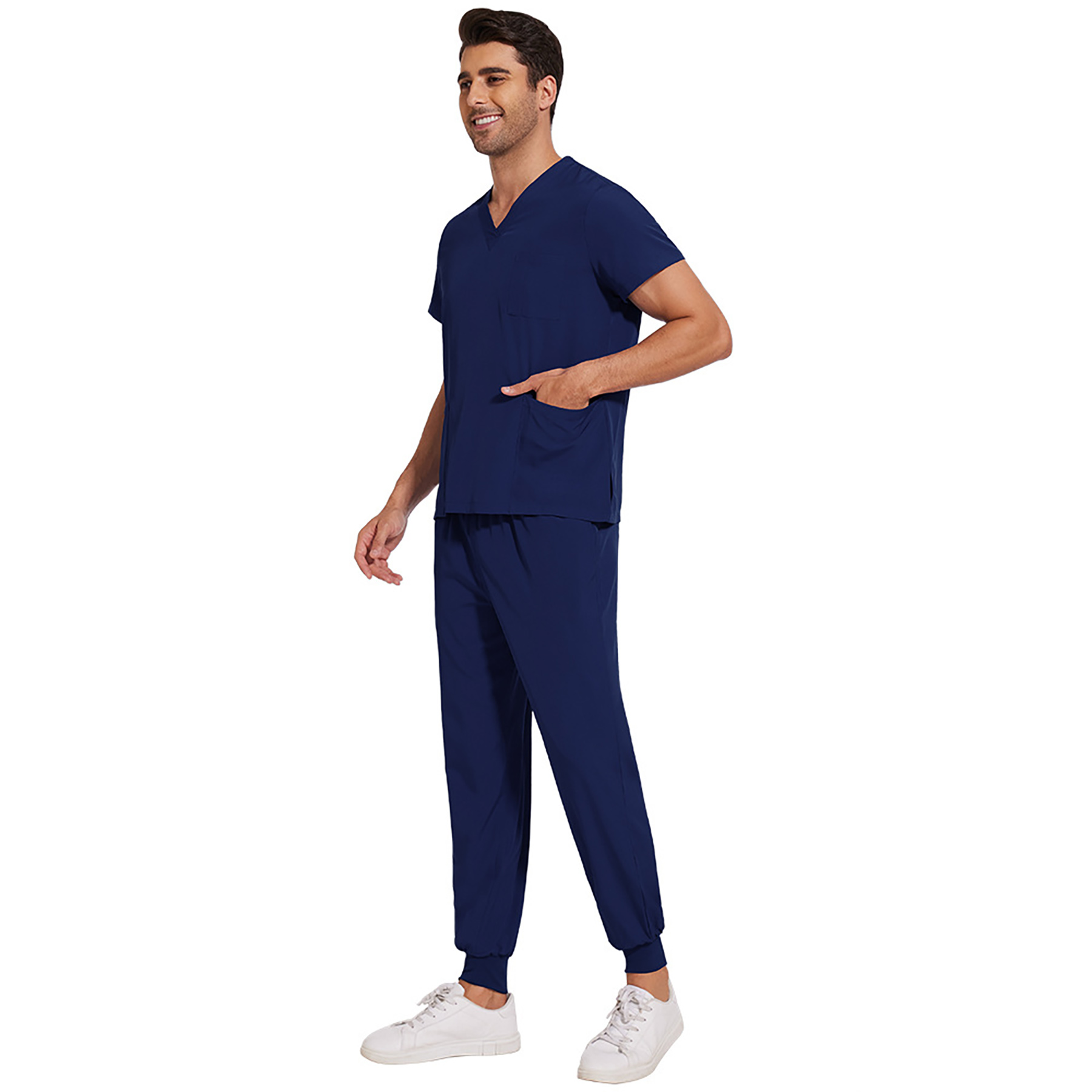 Comfortable V Neck Work Clothes 8