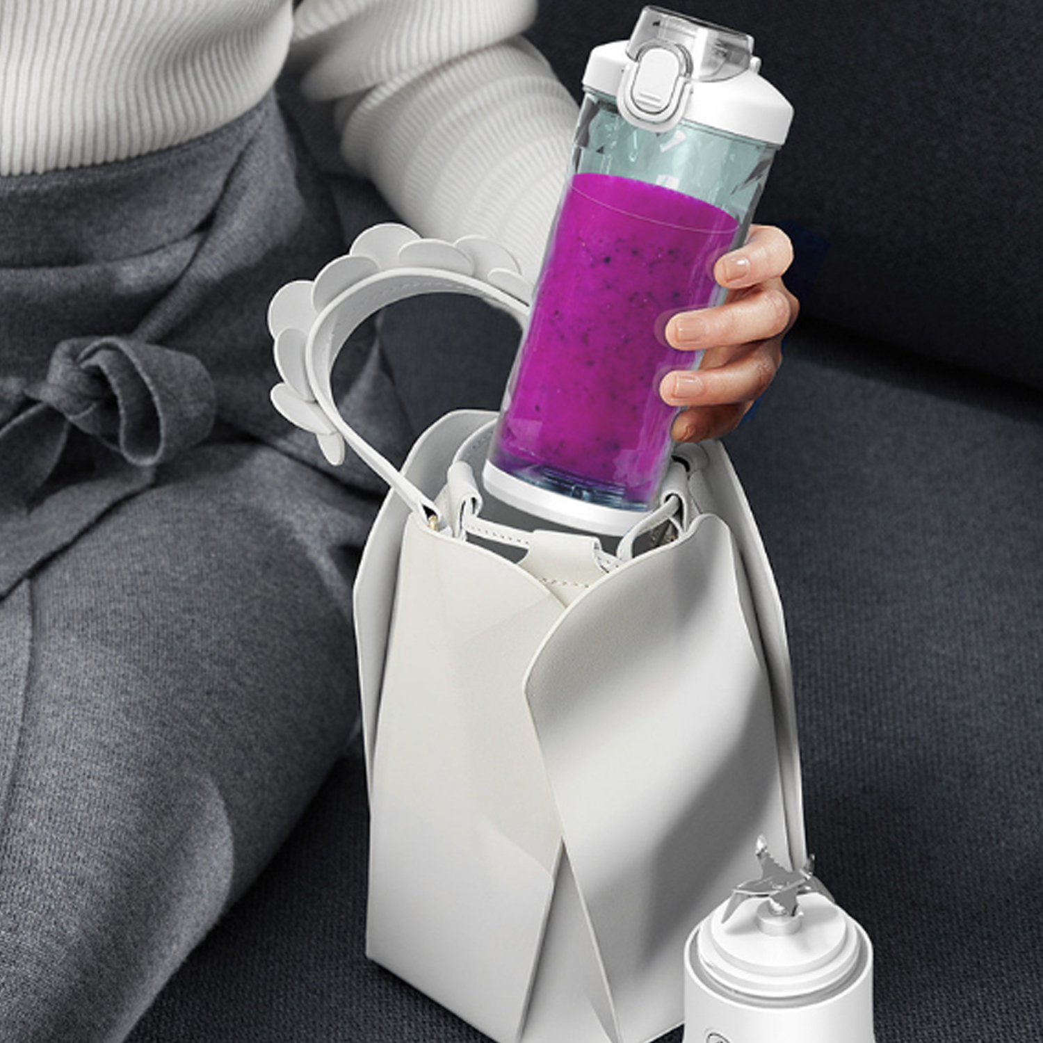 20oz Plastic Portable Blender Juice Smoothie Cup 8