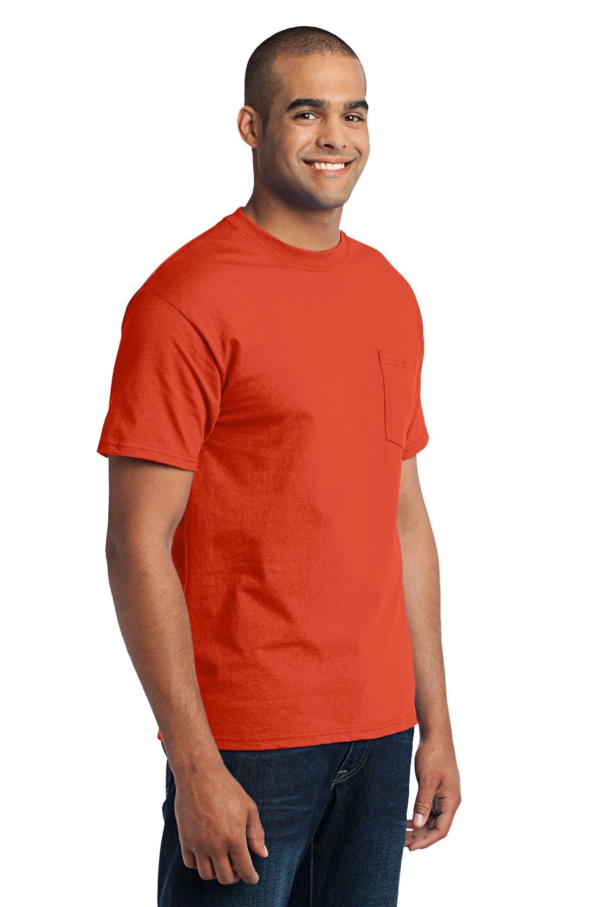 Port & Co Core Blend Pocket Tee. PC55P 36