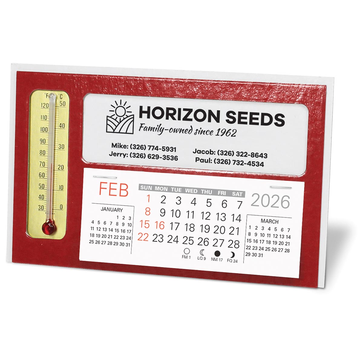 Window with Thermometer Desk Calendar 9