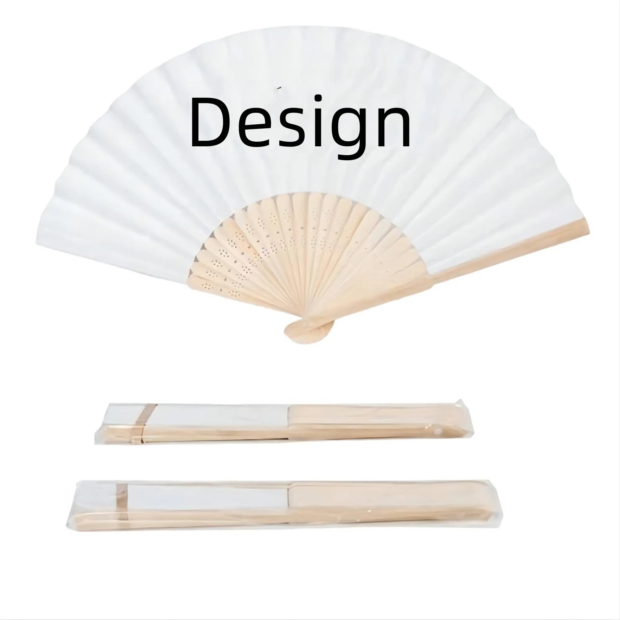 Full-Color Folding Bamboo Paper Hand Fan 2