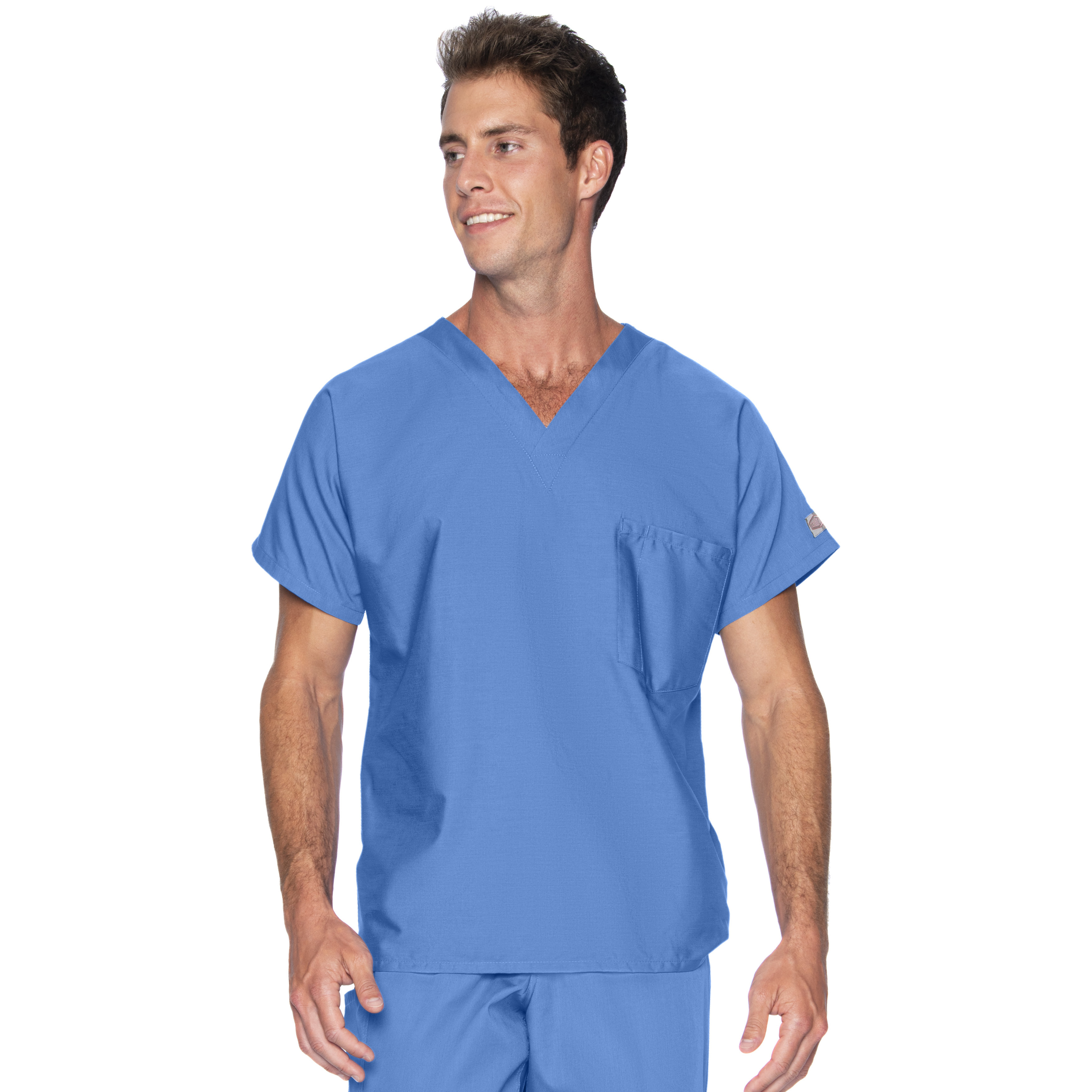 Landau - ScrubZone - Unisex One-Pocket Dolman Sleeve Tuckable V-Neck Top 1