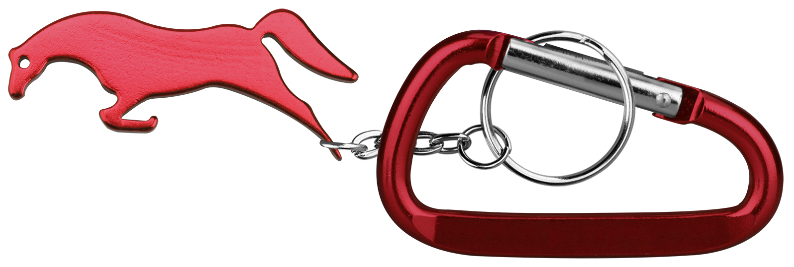 Horse shape bottle opener with key chain. 5
