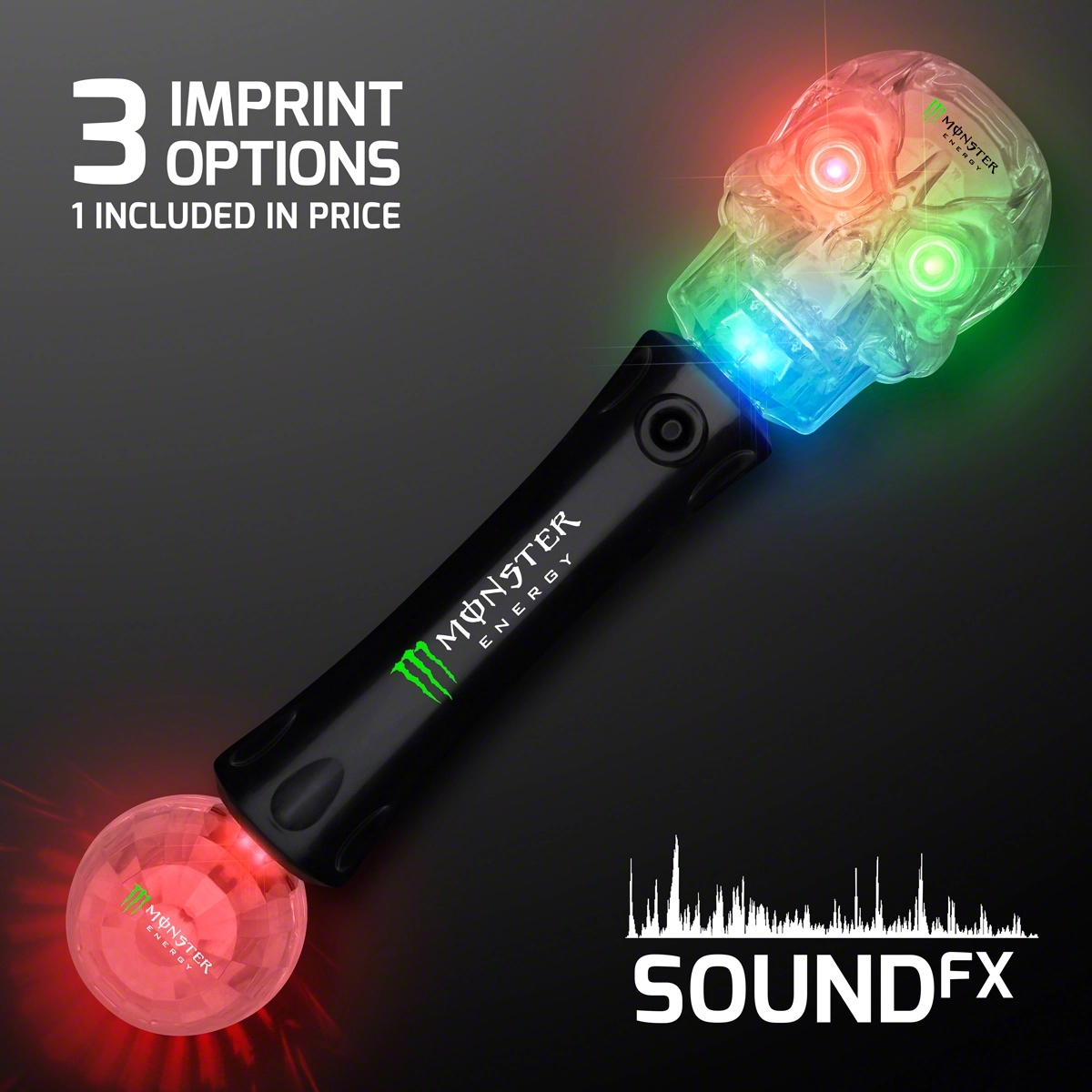 Flashing Skull LED Wand with Sound 2