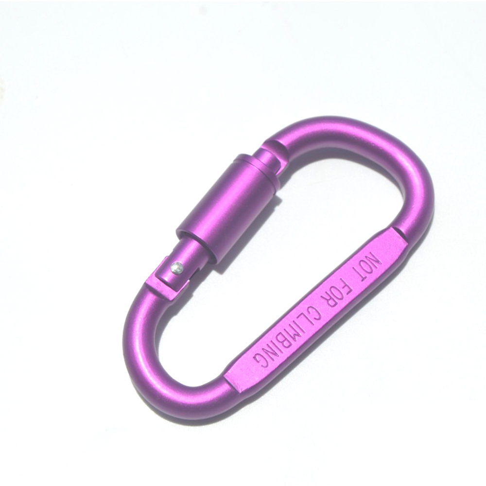 #8 D-shaped 22g high quality frosted carabiner backpack hook 2