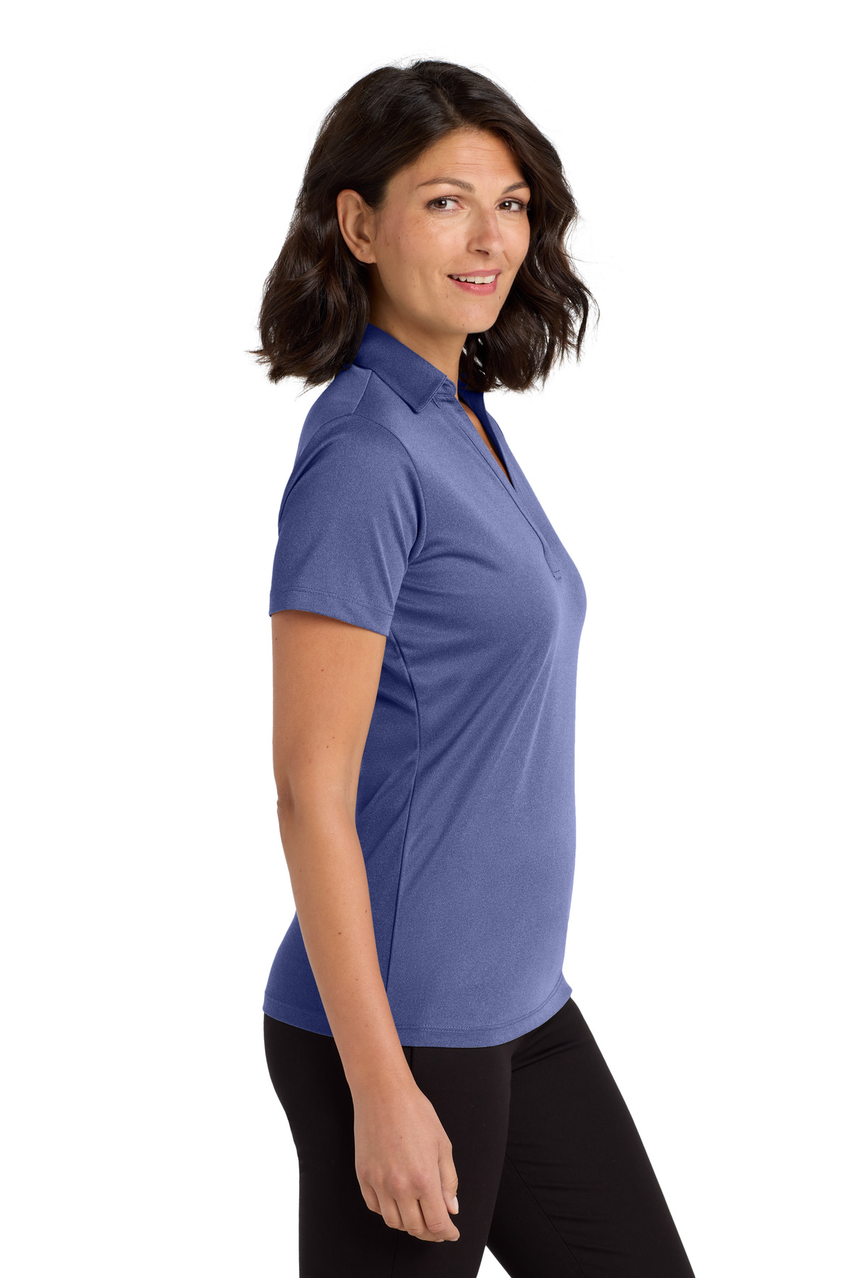 Port Authority Women's Heathered Silk Touch Performance Polo. LK542 31