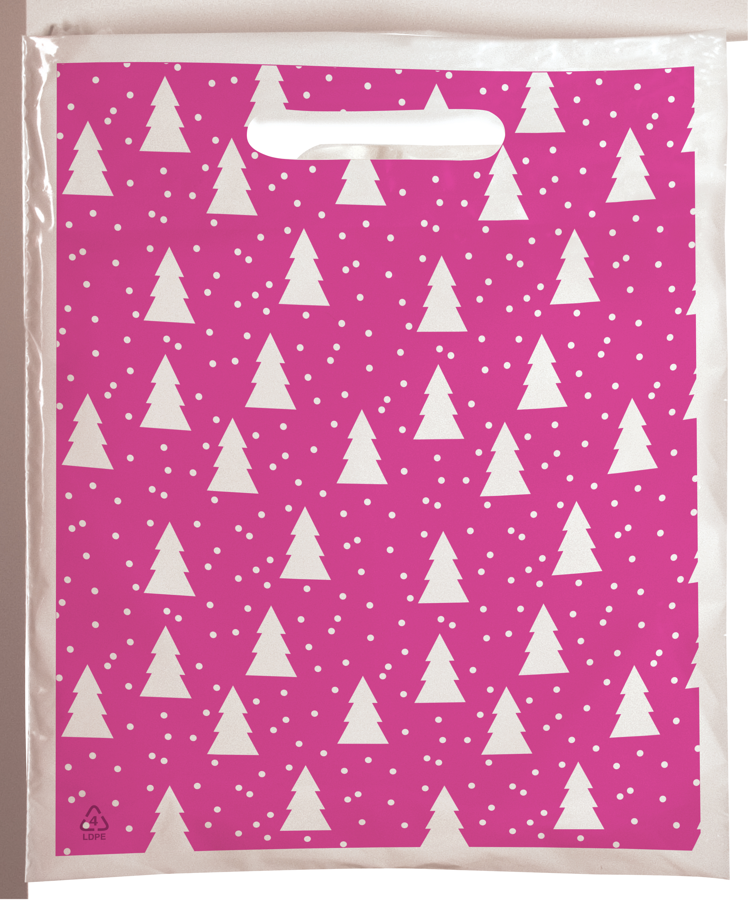 Bold Christmas Trees Seasonal Predesigned Plastic Bag (6" x 9") 2