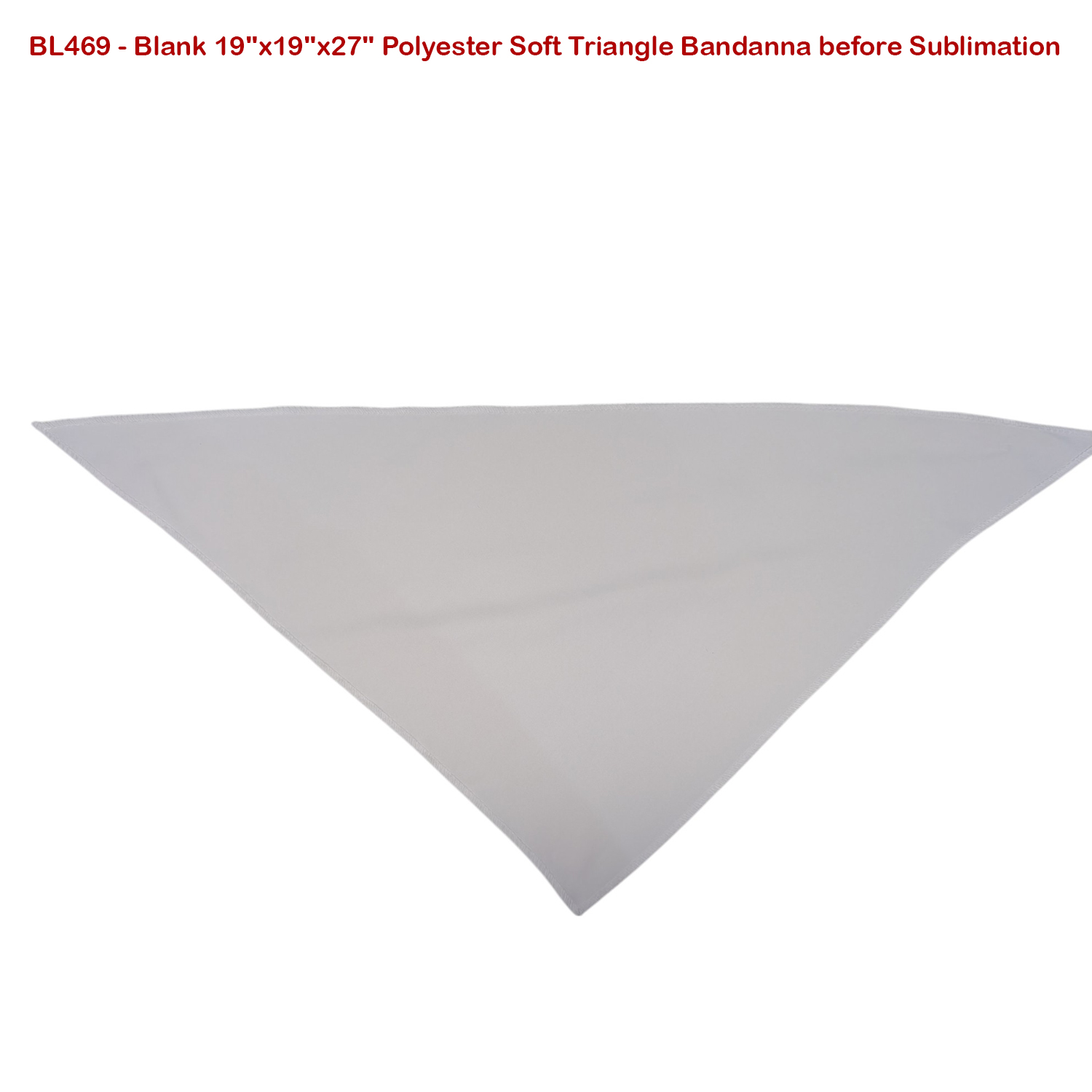 Triangle Bandana, 19x19x27, Sublimated Edge to Edge (Decorated in Canada) 2