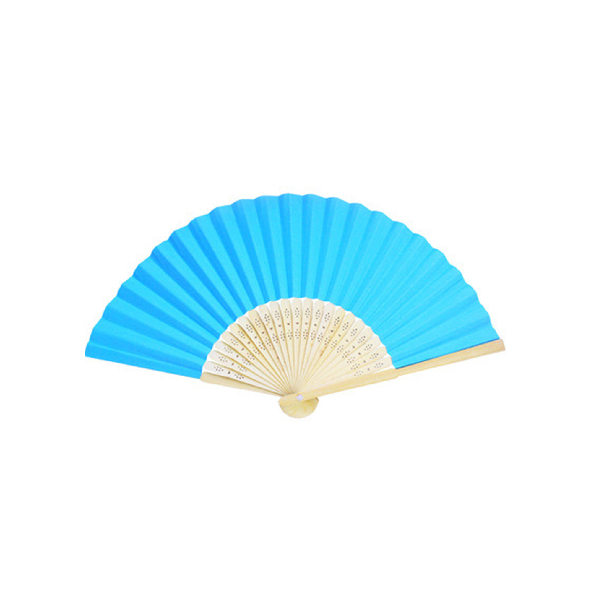 Paper Folding Hand Fan With Bamboo Frame 11