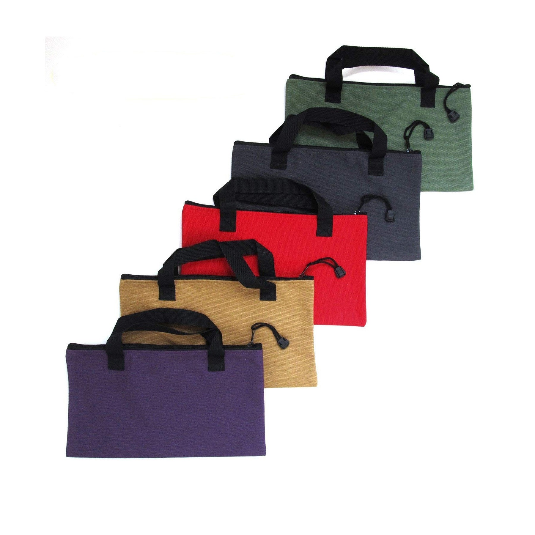 Canvas Zipper Bags w/Handles, custom tote bag with logo imprint 3