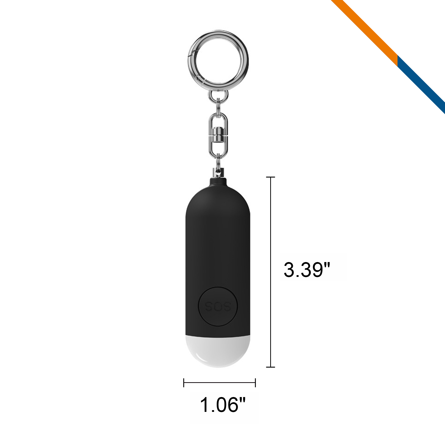 Kelar Rechargeable LED Flashlight Keychain Alarm 4