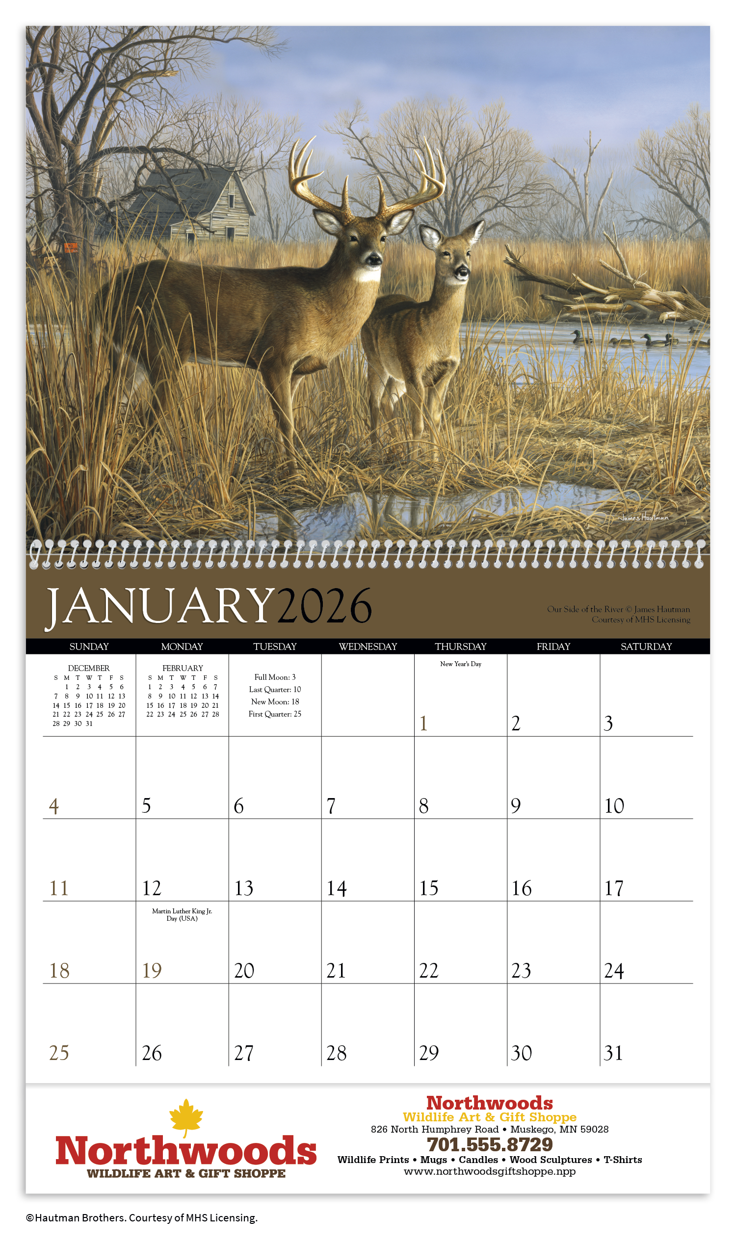 Triumph® Calendars Wildlife Art by the Hautman Brothers Calendar 78