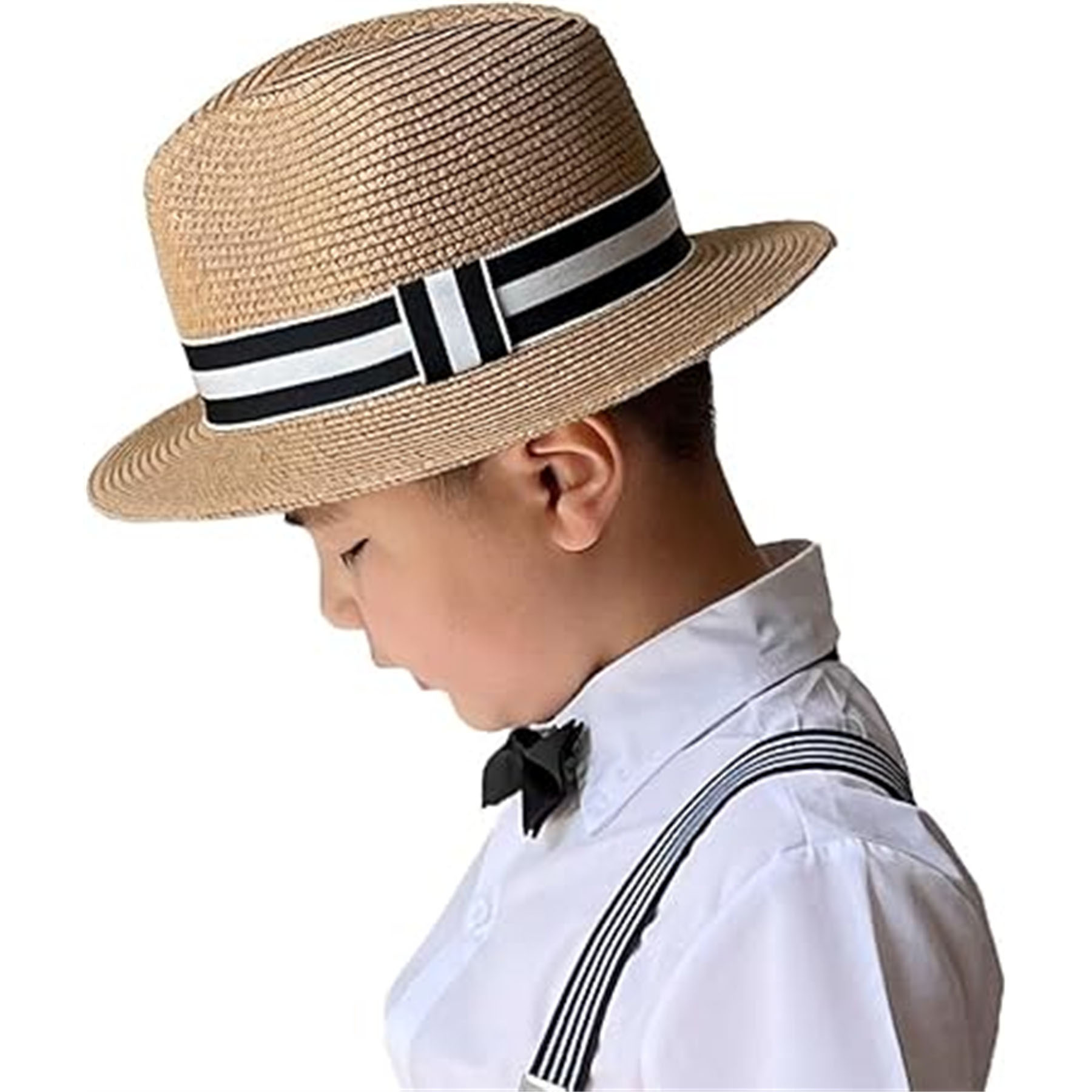 Straw Fedora Sun Hat for Kids 12