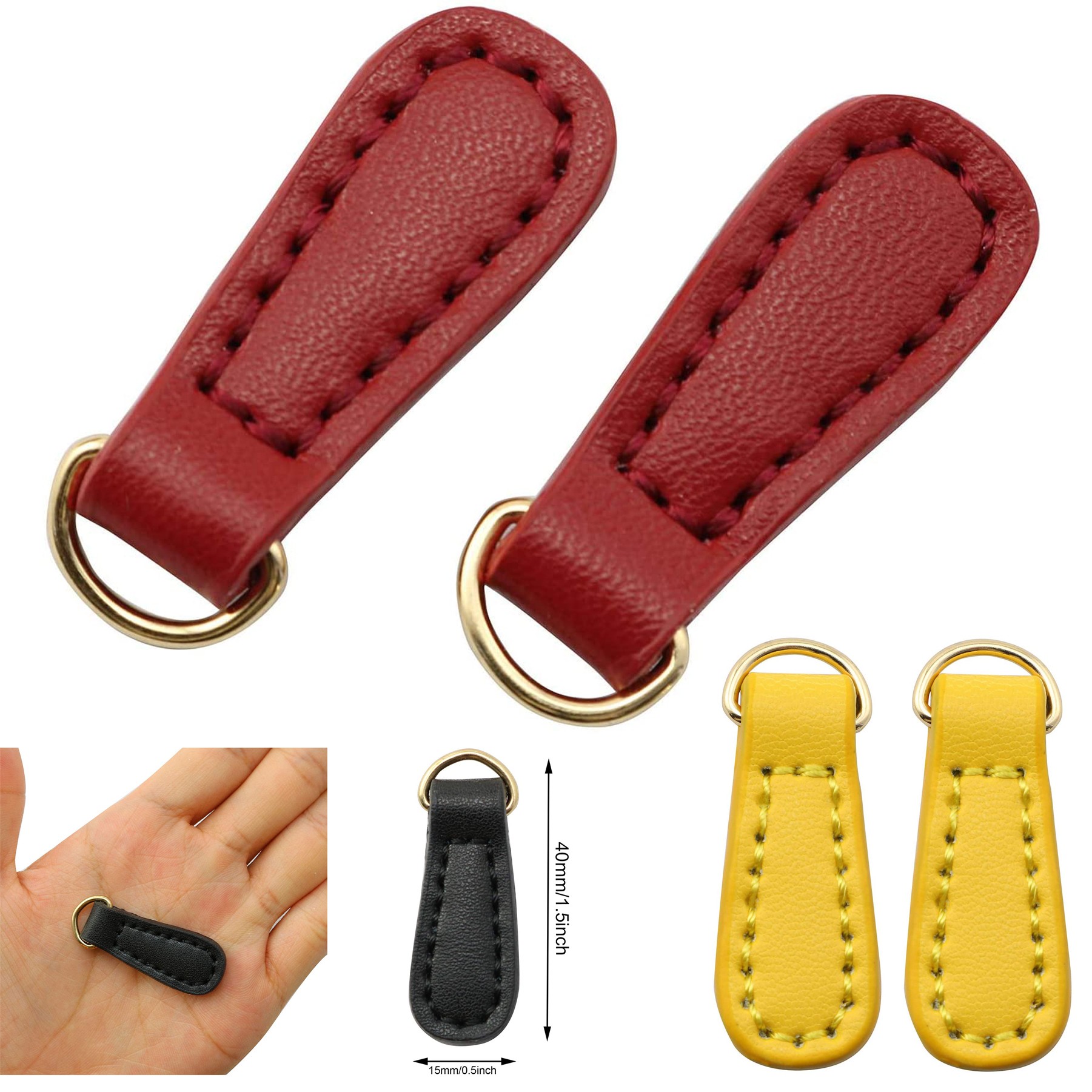 Genuine Leather Zipper Pull 2