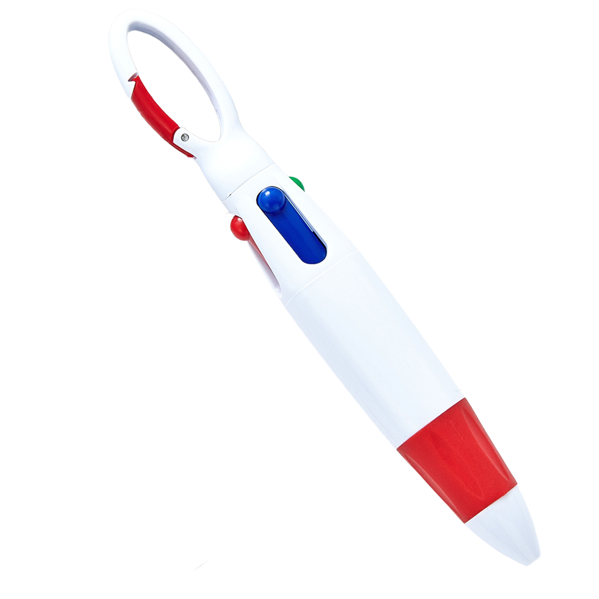 Multifunctional 4-in-1 Ballpoint Pen with Carabiner Clip 3