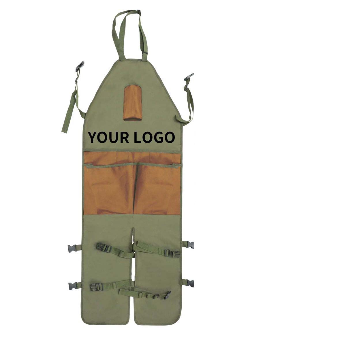 Oxford Cloth Apron with Leg Guards and Pockets 2