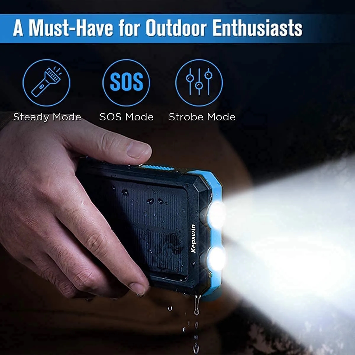 Stock Portable Solar Charger for Outdoor Camping-10000mAh 7