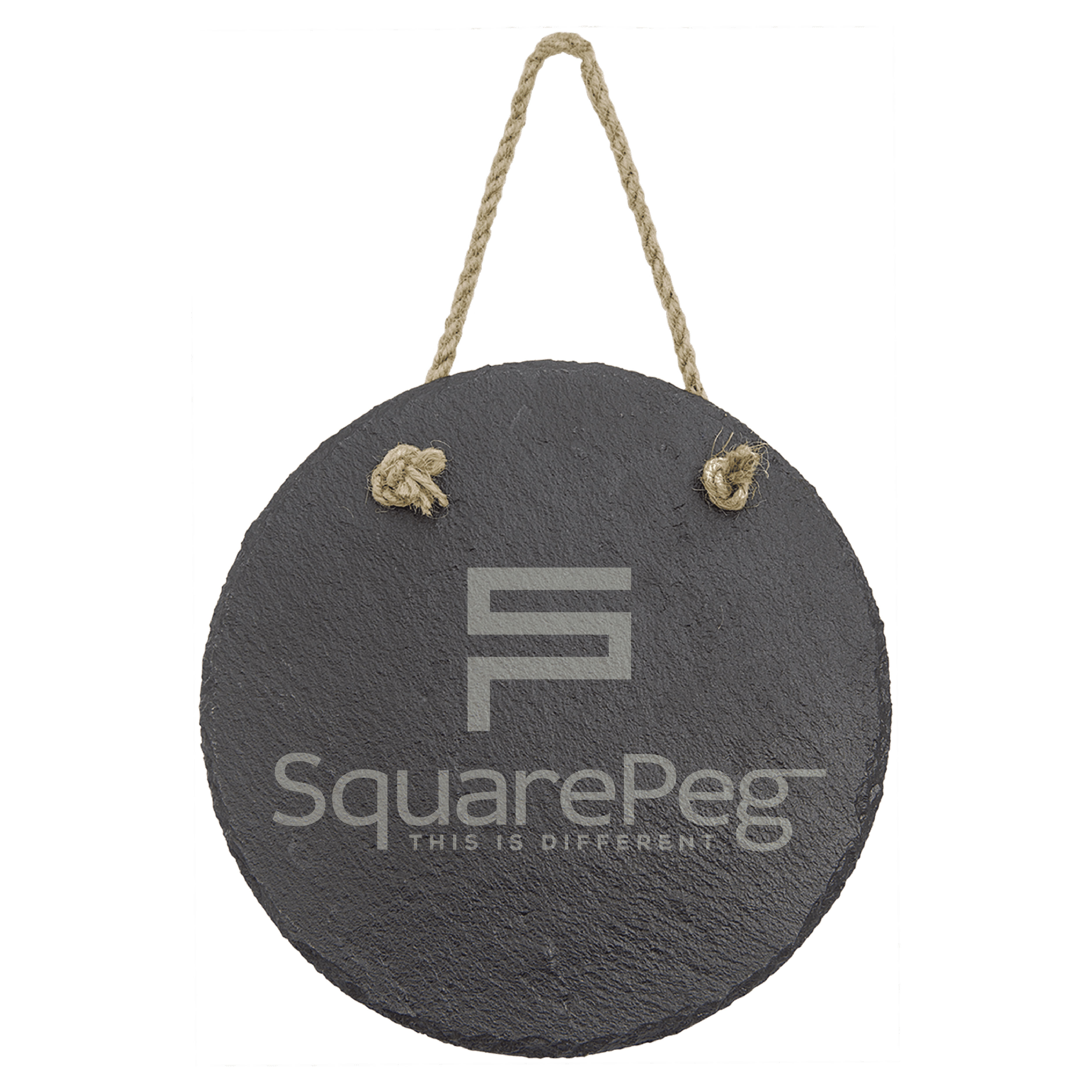 7" Round Slate Decor with Hanger String 5