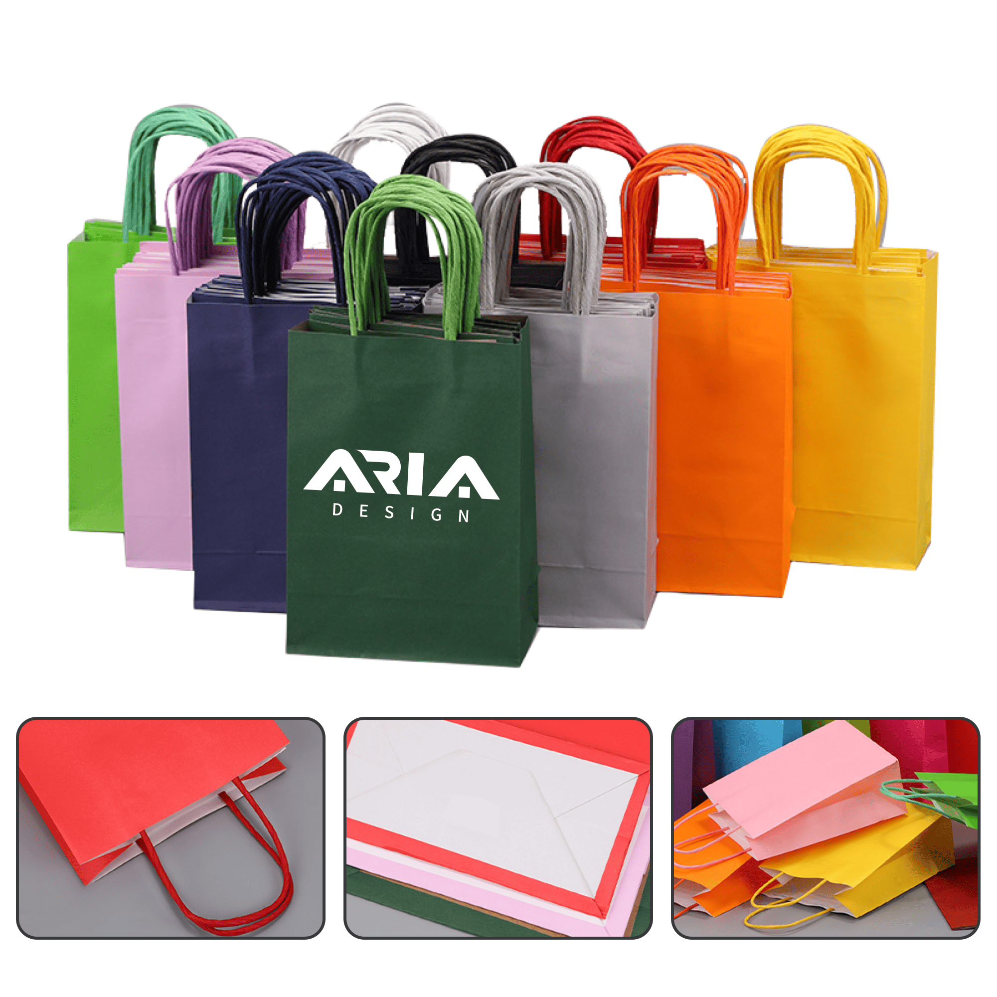 Custom Eco-Friendly Printed 120gsm Kraft Paper Bag 1