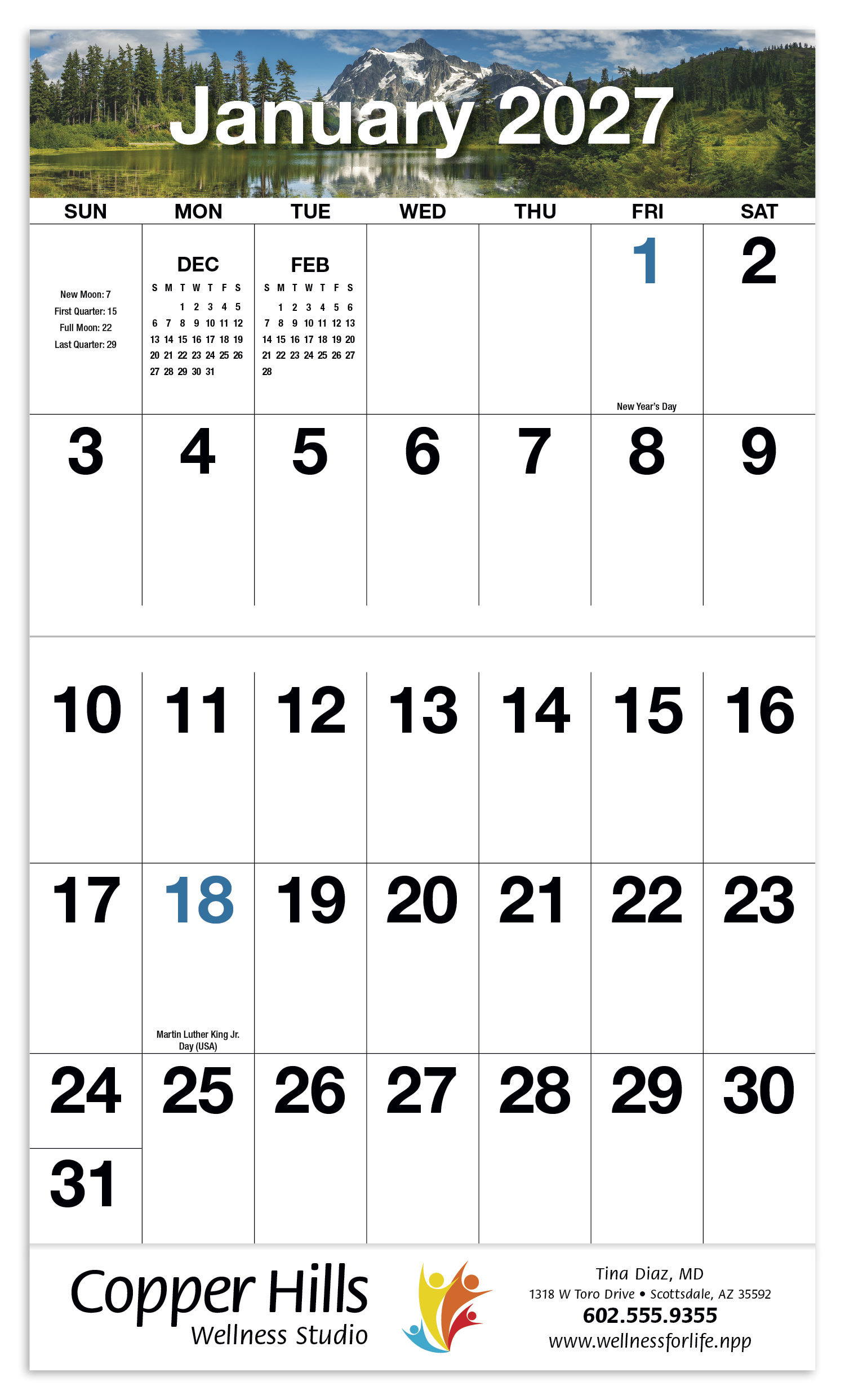 HotLine® Products Big Numbers Appointment Calendar - Stapled 68