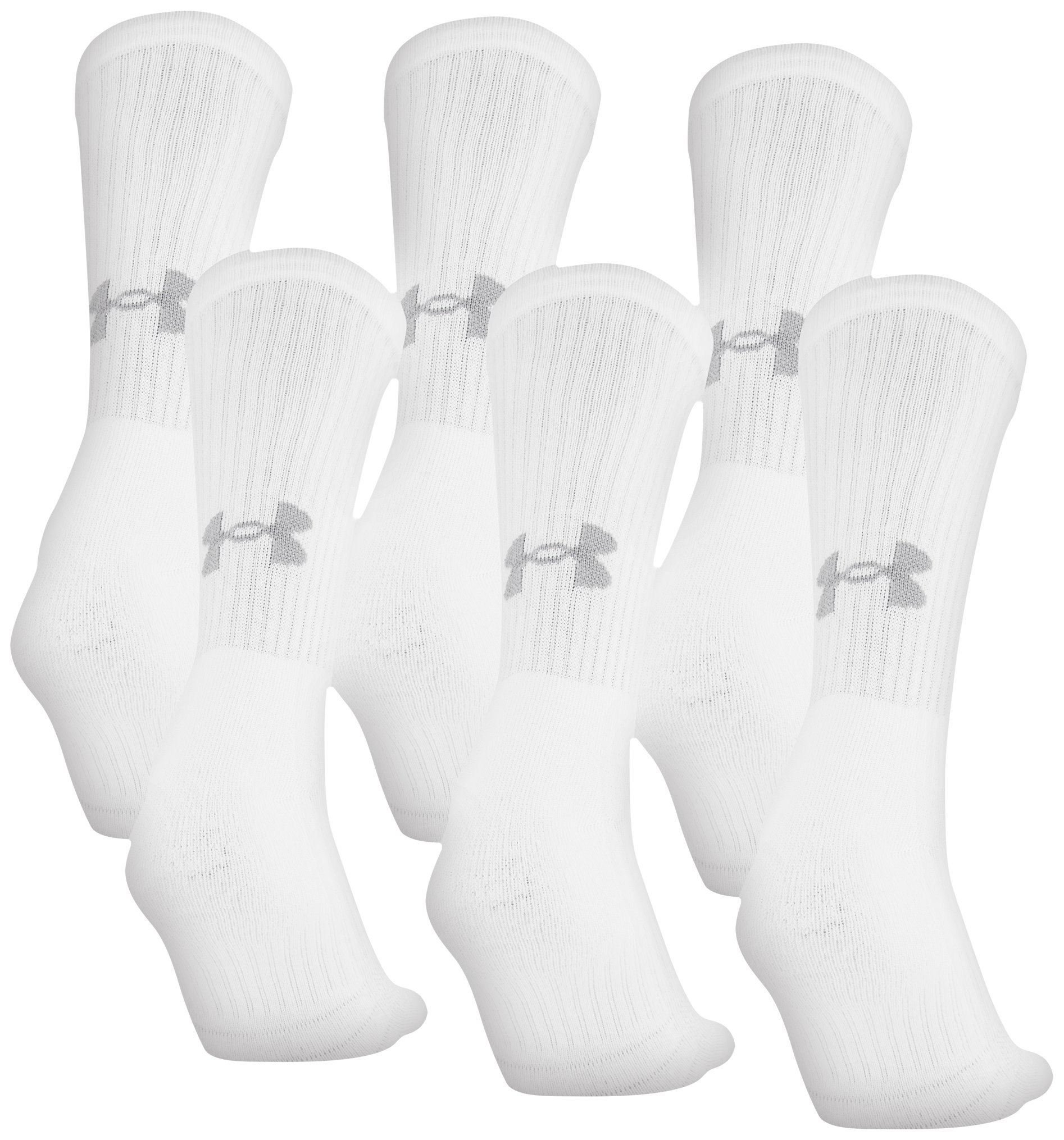 Unisex UA Training Cotton Crew 6-Pack Socks, custom athletic wear with logo imprint 4