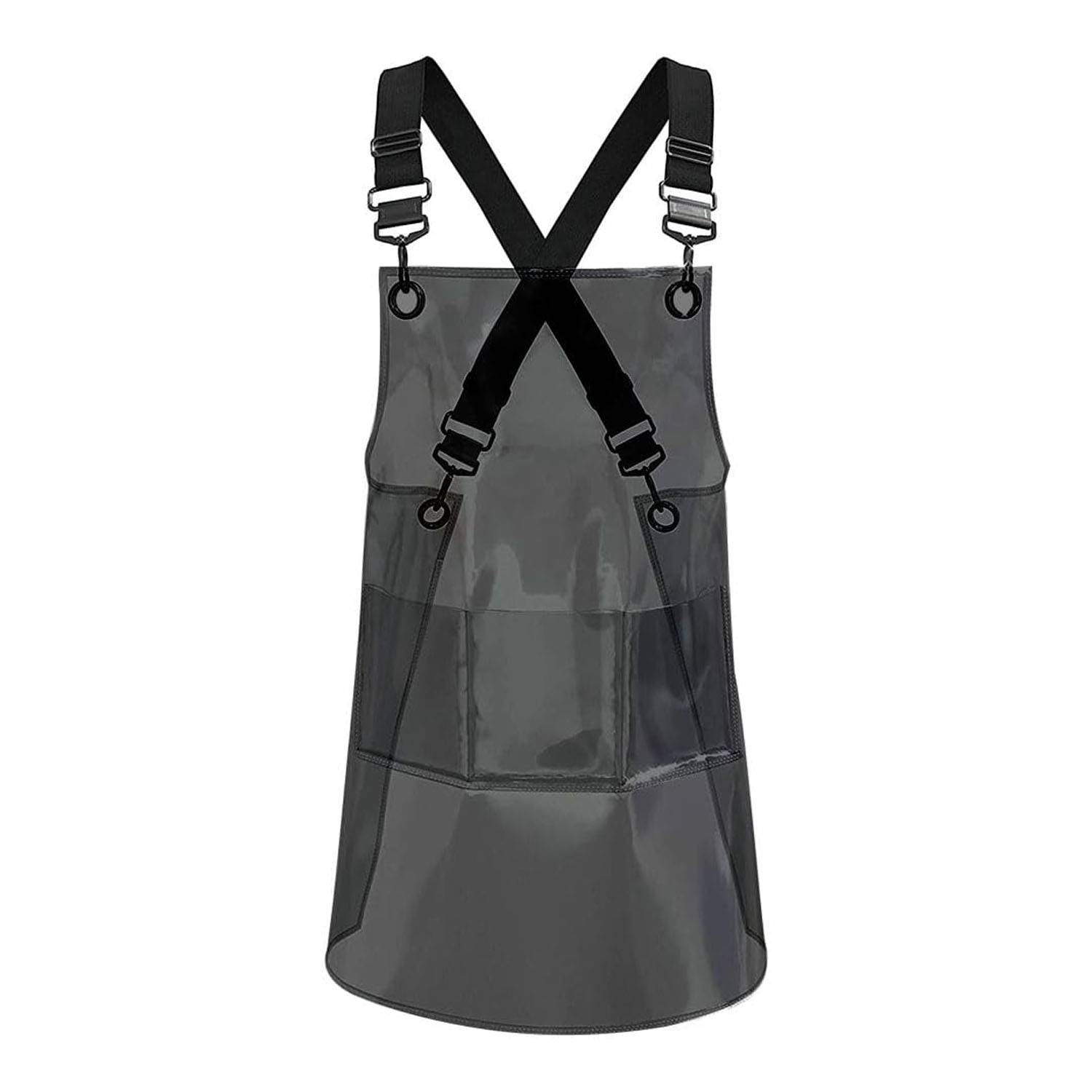 Adjustable Cross-back Salon Apron with 3 Pockets 2