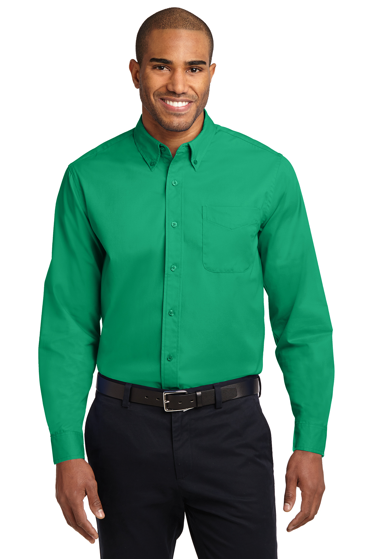 Men's Long Sleeve Oxford Button-Down Easy Care Shirts 16