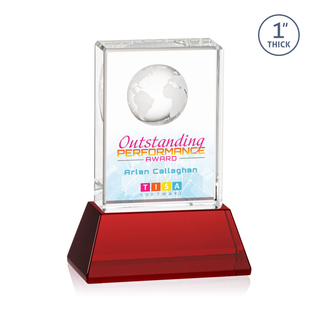 Ambassador VividPrint™ Award on Base - Red 2
