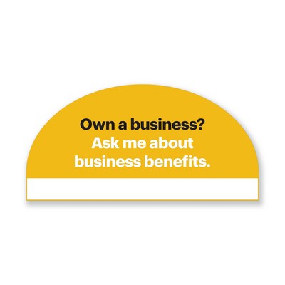 USA Made Curved Bottom Paper Badge Ribbon Full-Color (1.25"x2.5")