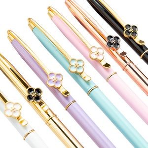 Clover Flower Clip Metal Pen 8