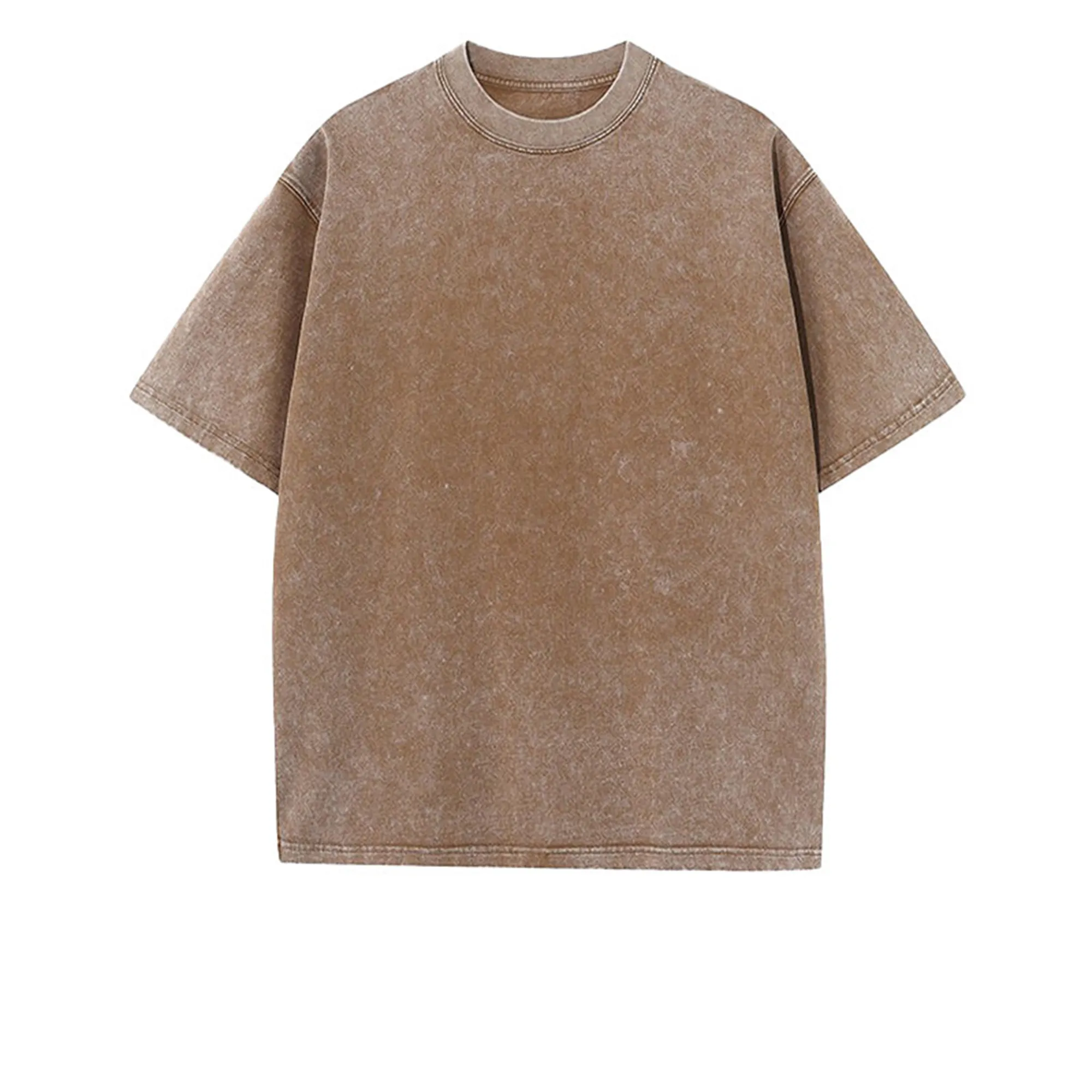 MOQ 20 230gsm Heavyweight Washed Vintage Cotton T Shirt 9