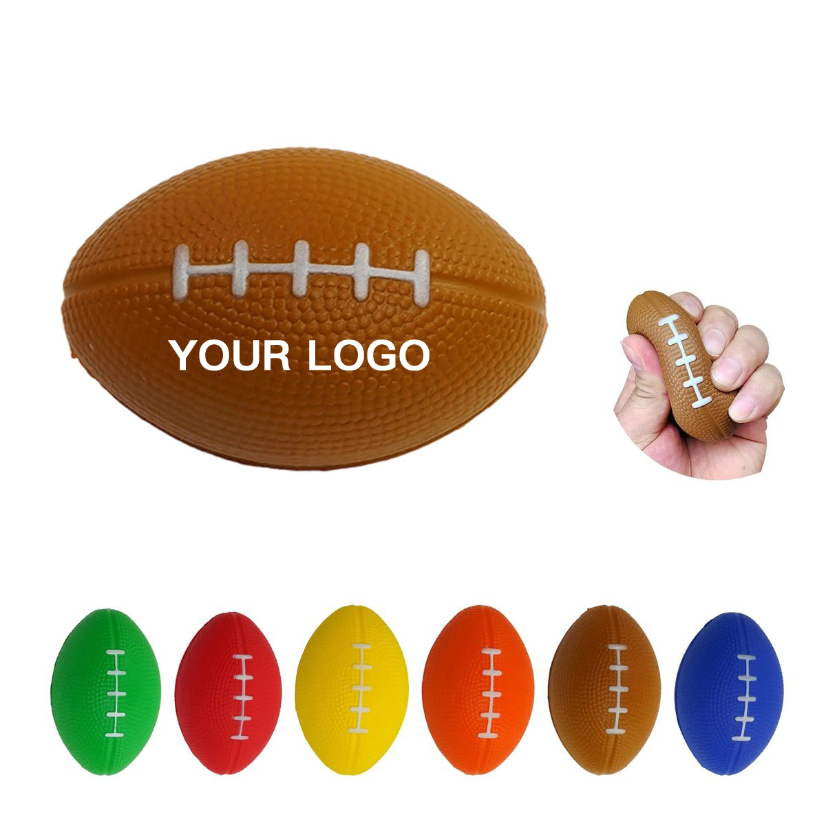 Rugby Shape PU Stress Ball for Squeezing 5