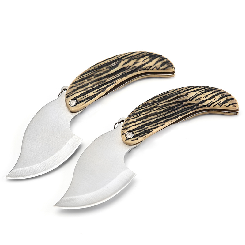 Leaf Shape Stainless Steel Folding Pocket Knife 8