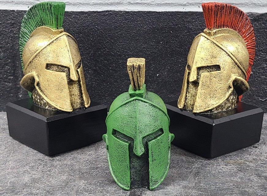 Spartan Helmet On Black Base 3