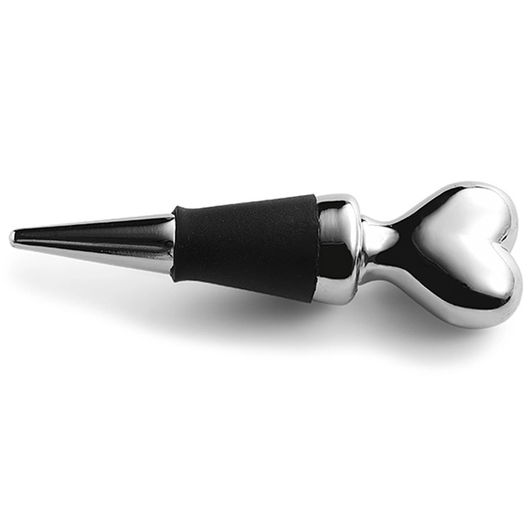 HEART SHAPED STAINLESS STEEL WINE STOPPER 2