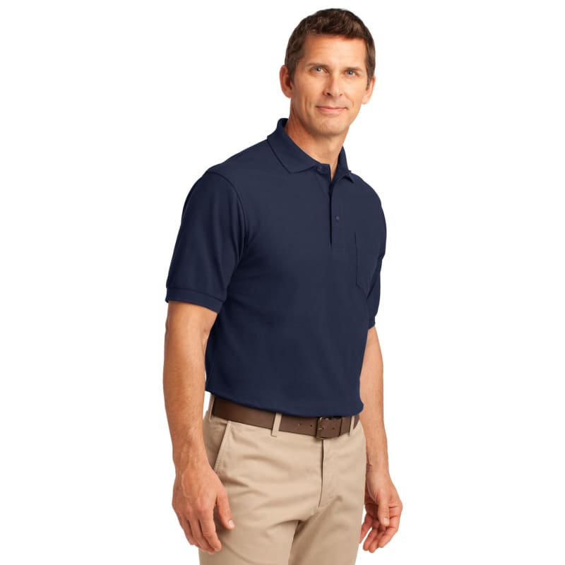 Port Authority Silk Touch Polo With Pocket. 3