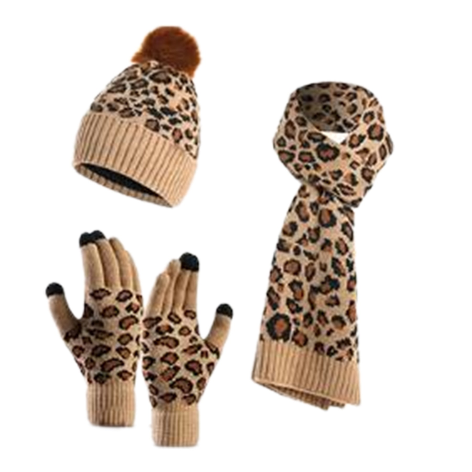 Acrylic Leopard Knit Set 3