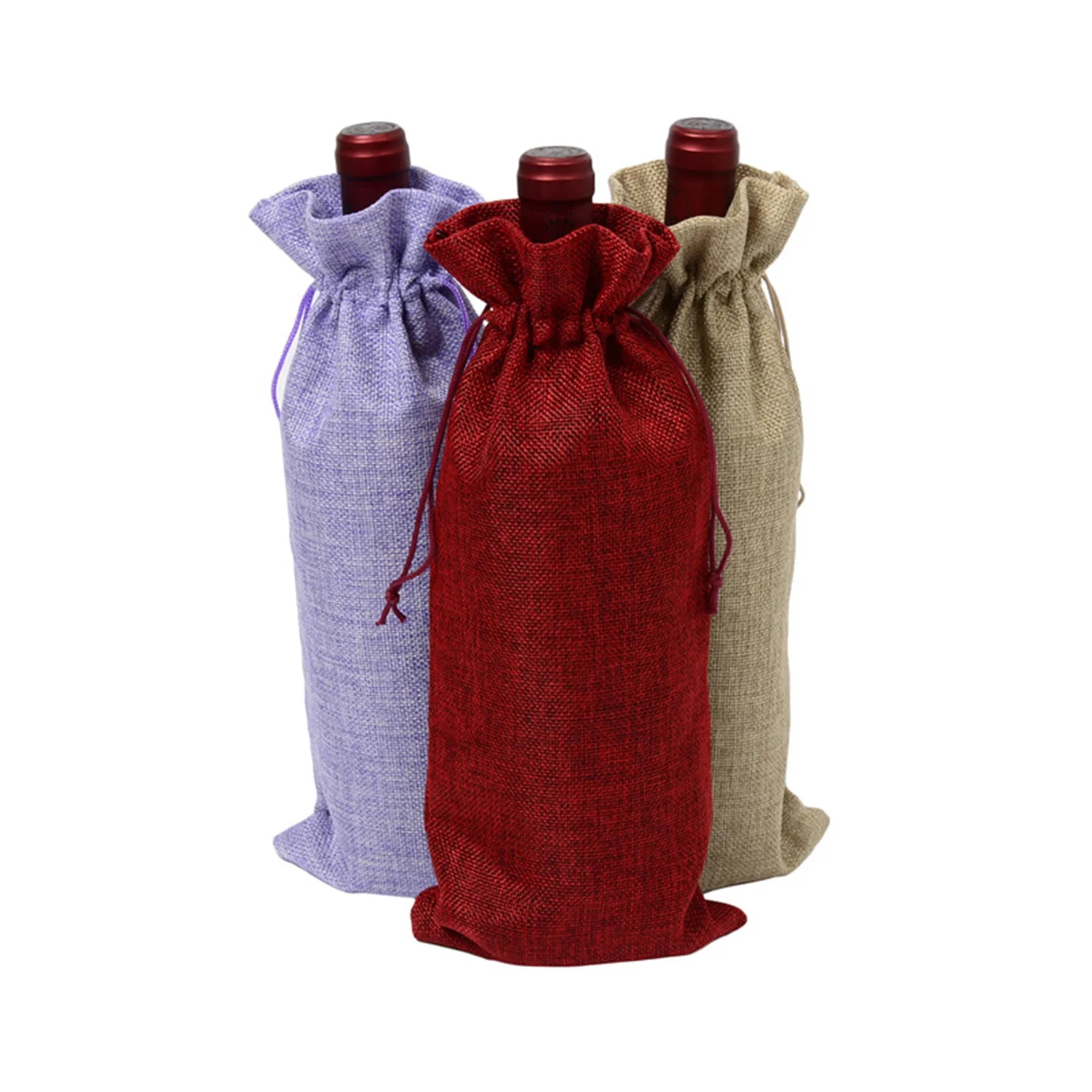 Drawstring Wine Bottle Bag 8